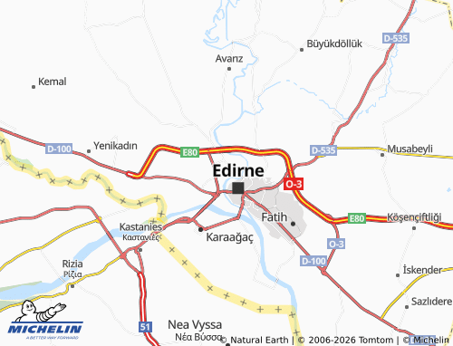 MICHELIN Yeniimaret map - ViaMichelin