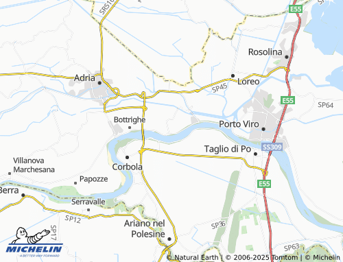 MICHELIN Mazzorno Sinistro map - ViaMichelin
