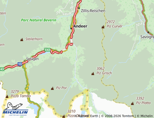 Carte MICHELIN Ausserferrera - ViaMichelin