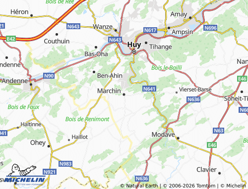 MICHELIN Marchin map - ViaMichelin