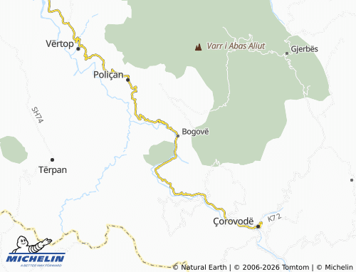 Mappa MICHELIN Bogovë - ViaMichelin