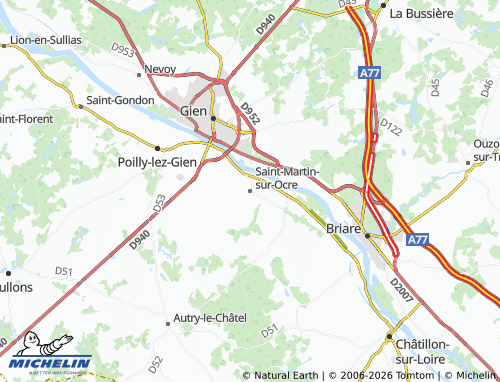 Carte MICHELIN Saint-Martin-sur-Ocre - ViaMichelin
