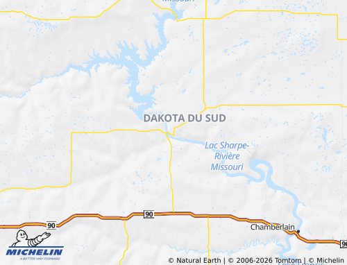 Mapa MICHELIN Dakota del Sur - ViaMichelin