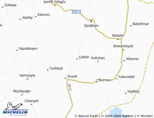 Mappa MICHELIN Çeltikli - ViaMichelin