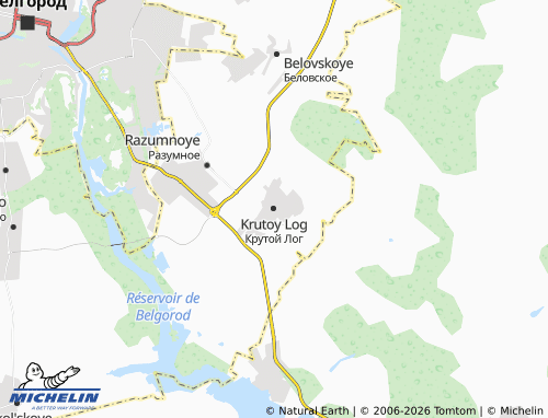 MICHELIN Krutoy Log map - ViaMichelin