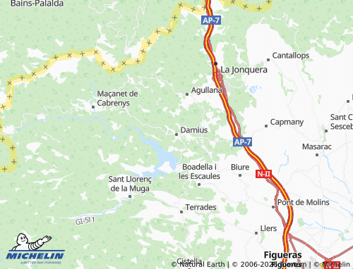 Mappa MICHELIN Darnius - ViaMichelin