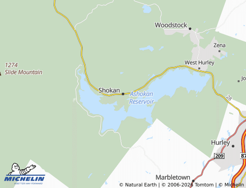 MICHELIN Shokan map - ViaMichelin