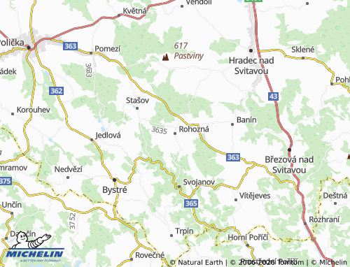 Mapa MICHELIN Rohozná - ViaMichelin