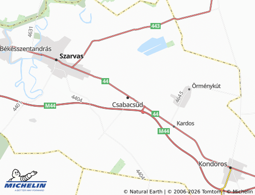 Mapa MICHELIN Csabacsűd - ViaMichelin