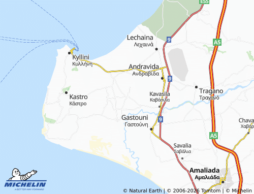 MICHELIN Dimitra map - ViaMichelin