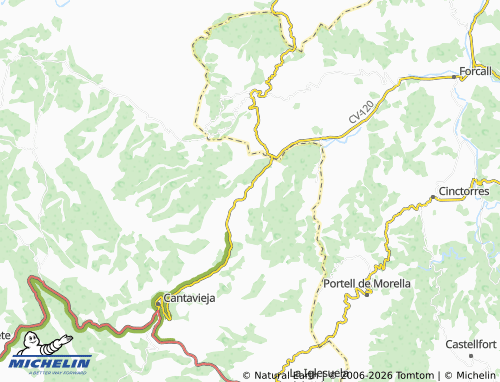 MICHELIN Mirambel map - ViaMichelin
