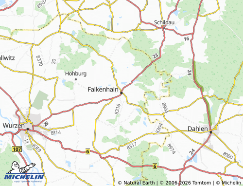 Mappa MICHELIN Falkenhain - ViaMichelin