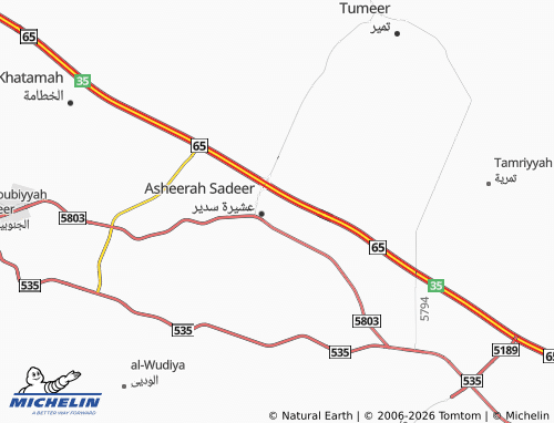 MICHELIN-Landkarte al-Jazeerah - ViaMichelin
