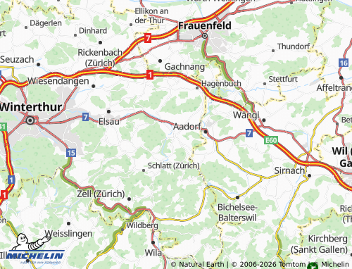 MICHELIN-Landkarte Elgg - ViaMichelin