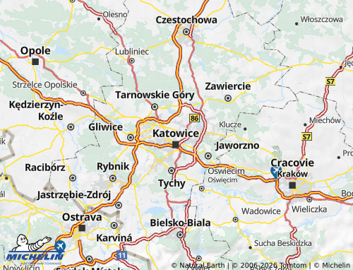 MICHELIN Siemianowice Śląskie map - ViaMichelin