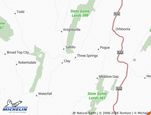 Kaart MICHELIN Three Springs - ViaMichelin
