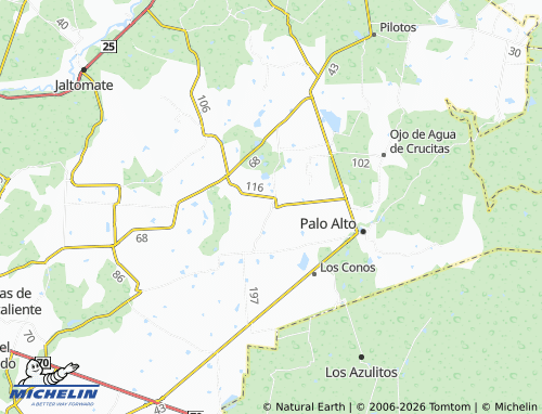 MICHELIN-Landkarte Santa Rosa, El Huizache - ViaMichelin