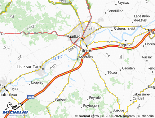 Mappa MICHELIN Montans - ViaMichelin
