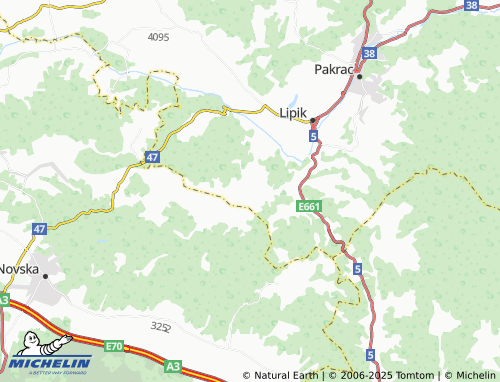 MICHELIN Subocka map - ViaMichelin