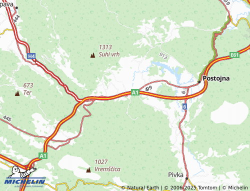 Carte MICHELIN Hruševje - ViaMichelin