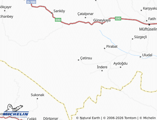 MICHELIN Çetinsu map - ViaMichelin