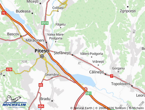 Carte MICHELIN Ștefănești - ViaMichelin