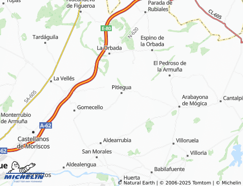 MICHELIN Pitiegua map - ViaMichelin