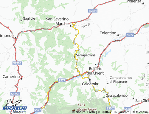 MICHELIN Serrapetrona map - ViaMichelin