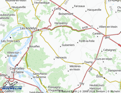 MICHELIN Guiseniers map - ViaMichelin