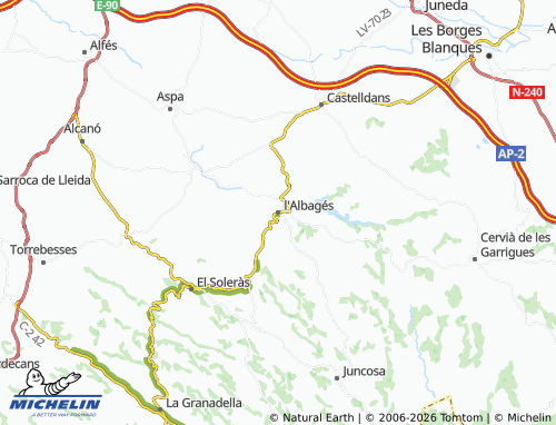 MICHELIN-Landkarte l'Albagés - ViaMichelin