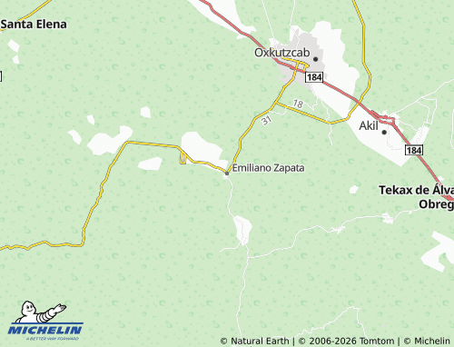 MICHELIN Emiliano Zapata map - ViaMichelin
