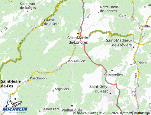 MICHELIN Viols-en-Laval map - ViaMichelin