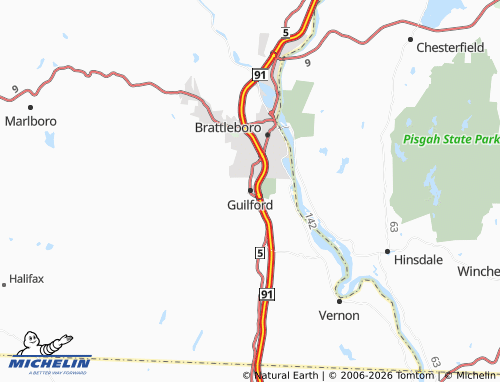 Carte MICHELIN Guilford - ViaMichelin