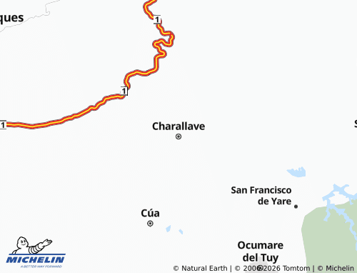 Carte MICHELIN Charallave - ViaMichelin