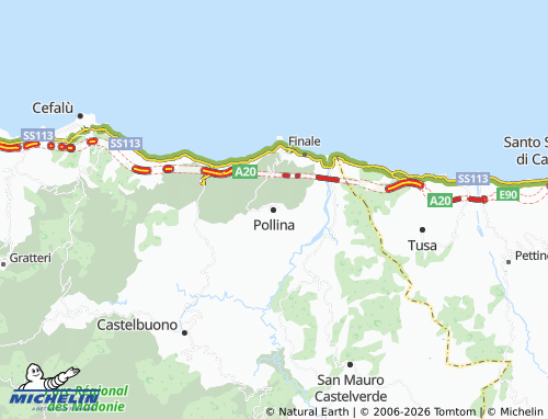MICHELIN Pollina map - ViaMichelin