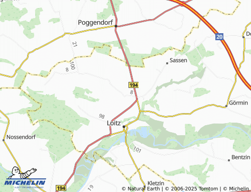 MICHELIN Vorbein map - ViaMichelin