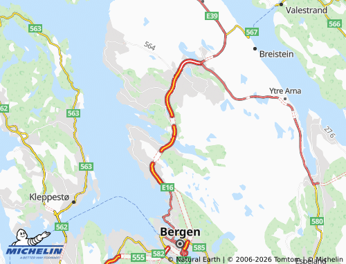 MICHELIN Ervik map - ViaMichelin