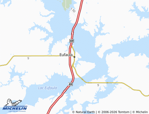 Mapa MICHELIN Eufaula - ViaMichelin