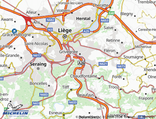 Kaart MICHELIN Angleur - ViaMichelin