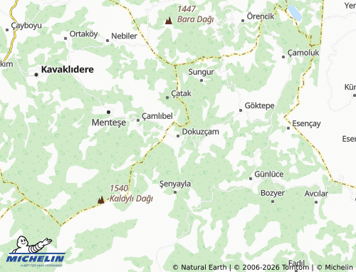 MICHELIN Dokuzçam map - ViaMichelin