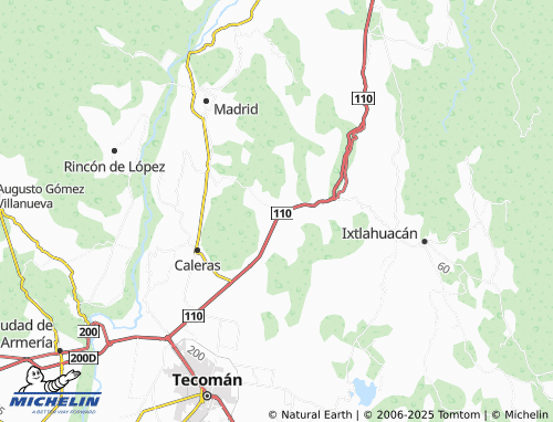MICHELIN Tecolapa map - ViaMichelin