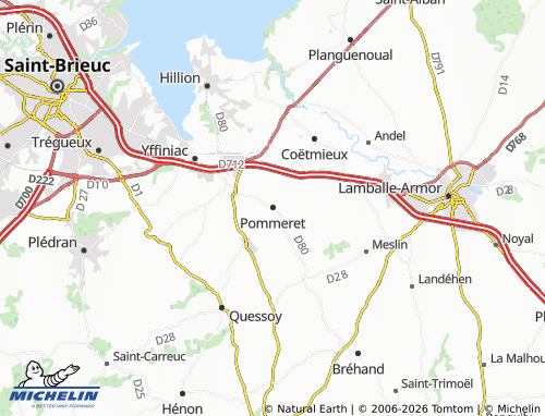 MICHELIN Pommeret map - ViaMichelin