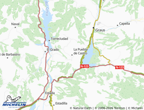 Mappa MICHELIN La Puebla de Castro - ViaMichelin