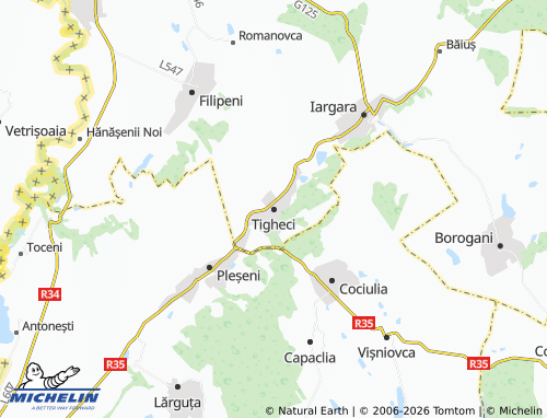 Carte MICHELIN Tigheci - ViaMichelin