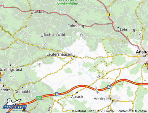 Mappa MICHELIN Leutershausen - ViaMichelin