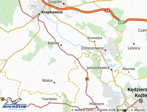 MICHELIN Stradunia map - ViaMichelin