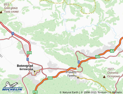 Mapa MICHELIN Praveshka Lakavitsa - ViaMichelin