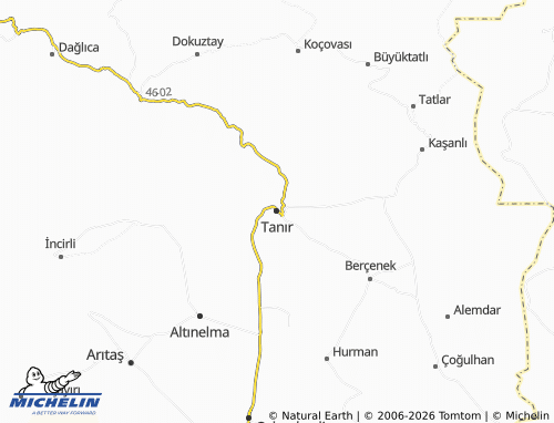 MICHELIN Tanır map - ViaMichelin