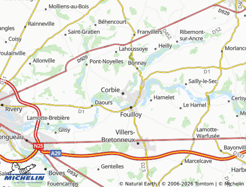 Mapa MICHELIN Corbie - ViaMichelin