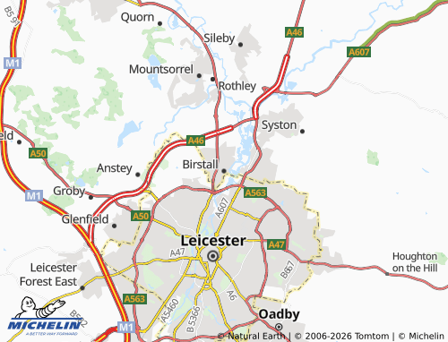 Carte MICHELIN Birstall - ViaMichelin